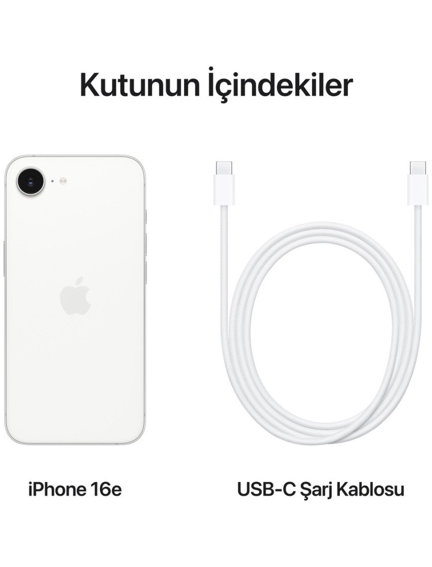 Apple iPhone 16e 128GB Beyaz